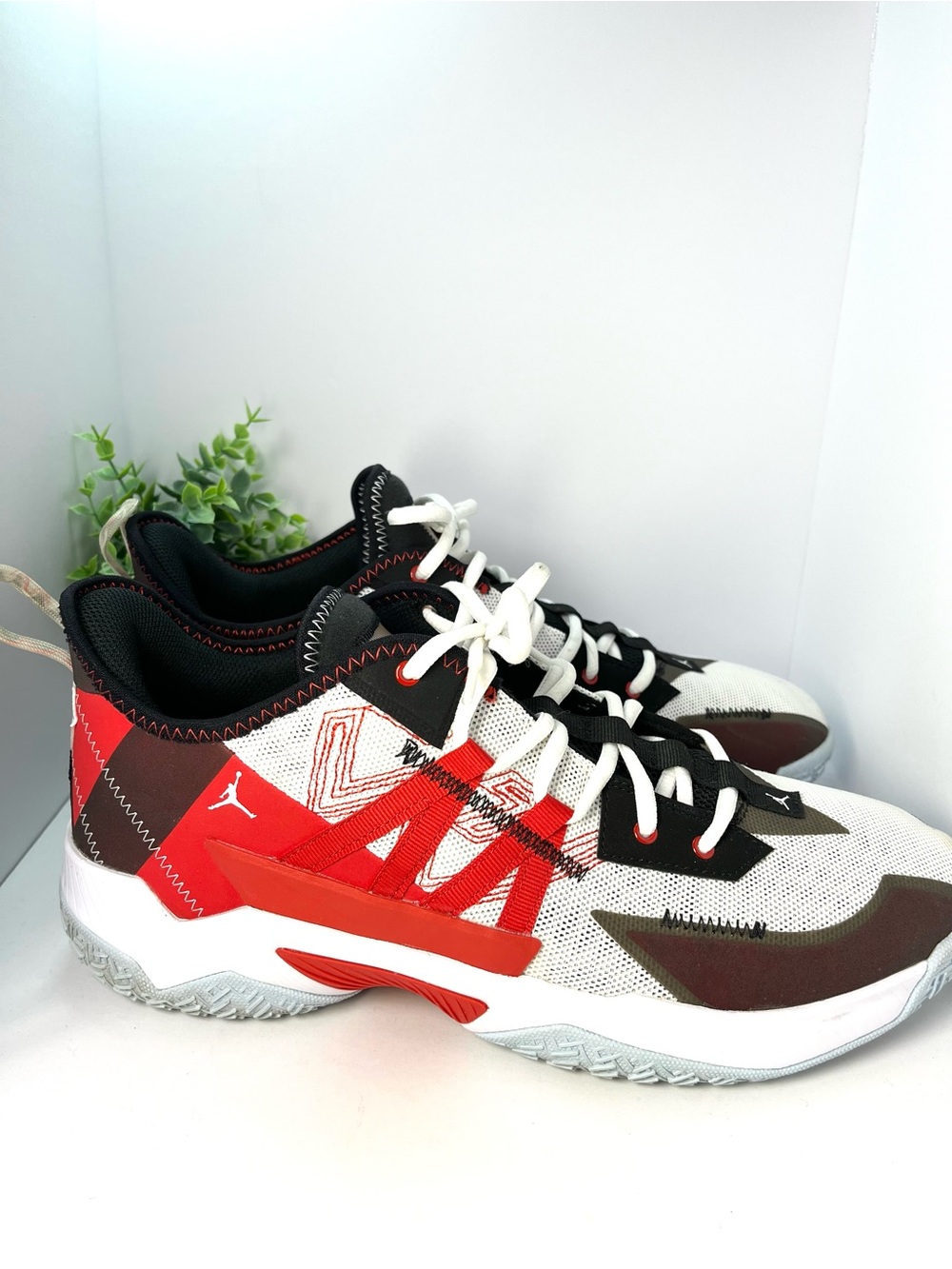 Jordan One Take 2 White University Red Black Men’s Size 12.5 CW2457-106